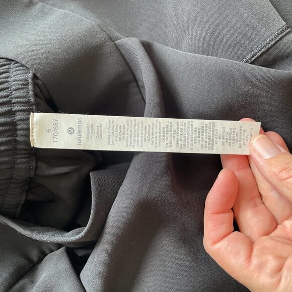 Lululemon With The Flow Pant Wide Leg High Rise Wrap-Front Casual Black 6 - Picture 9 of 9